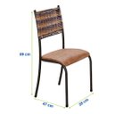 Ver imagem 6 de Conjunto Kit 4 Cadeiras Cozinha Jantar Almofadada Sisal