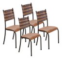 Ver imagem 4 de Conjunto Kit 4 Cadeiras Cozinha Jantar Almofadada Sisal