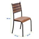 Ver imagem 3 de Conjunto Kit 4 Cadeiras Cozinha Jantar Almofadada Sisal