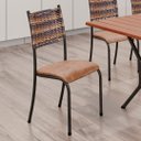 Ver imagem 2 de Conjunto Kit 4 Cadeiras Cozinha Jantar Almofadada Sisal