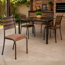 Ver imagem 1 de Conjunto Kit 4 Cadeiras Cozinha Jantar Almofadada Sisal