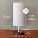 Ver imagem 3 de Abajur Luminaria de Mesa Redondo com Interruptor Ref 84 Decoração Casa Sala Quarto Escritório Moveis