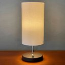 Ver imagem 1 de Abajur Luminaria de Mesa Redondo com Interruptor Ref 84 Decoração Casa Sala Quarto Escritório Moveis