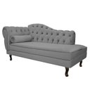 Ver imagem 3 de Kit Diva Recamier Juliana 185cm Lado Direito e 01 Poltrona Classic Suede Cinza - Amarena Móveis