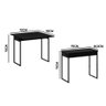 Conjunto: Mesa de Cozinha Dobrável 1590 C/ 2 Banquetas Branco - Carraro - 5