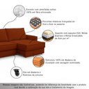 Ver imagem 5 de Sofá Sala de Estar Nilo Retratil Manual 180cm 2 Lugares Linho Terracota m1 - Monari Design