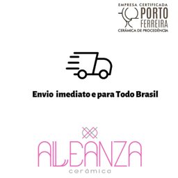 Boleira Split White Média 29cm em Cerâmica Alleanza - 2