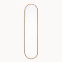 Ver imagem 1 de Espelho Oval Shay Grande 120cm x 30cm Minimalista com Moldura em Madeira Tauari Casavee