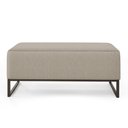 Ver imagem 3 de Puff Decorativo Para Sala de Estar Cléo W01 Base de Ferro 90 cm Linho Bege - Lyam Decor