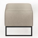 Ver imagem 6 de Puff Decorativo Para Sala de Estar Cléo W01 Base de Ferro 90 cm Linho Bege - Lyam Decor