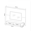 Ver imagem 3 de Painel para Tv até 42 Polegadas 2 Nichos Andy Off White/mel - Casa Giulia