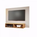 Ver imagem 2 de Painel para Tv até 42 Polegadas 2 Nichos Andy Off White/mel - Casa Giulia