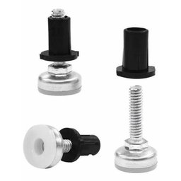 Sapata Niveladora Pé 1/4 20mm C/Bucha para Móveis Kit com 20 - 1