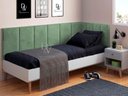 Ver imagem 2 de Conjunto Cabeceira Painel Estofada Cama de Solteiro - Verde Menta