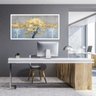 Quadro Decorativo Grande Para Sala Quarto Arvore Dourada:Branco - 2