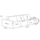 Ver imagem 5 de Sofá Ilha Modular para Sala 312cm com Puff Dublin K01 Linho Bege Sintético Caramelo - Lyam Decor