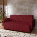 Ver imagem 3 de Sofá Decorativo Living Sala de Estar Bornéu 148cm Pés de Madeira Veludo Bordô G33 - Gran Belo