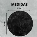 Ver imagem 4 de Tapete Macio Peludo 1,50m Redondo Óasis Preto Black