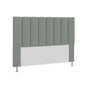 Ver imagem 2 de Cabeceira Estofada Cama Box Casal 1,60m Carla Suede Cinza