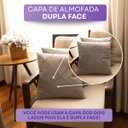 Ver imagem 2 de Capa de Almofada Suede Aveludada, 45x45cm - Dupla Face