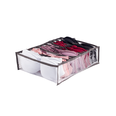 Colmeia Organizadora Gaveta Roupa Premium para Sutiãs Camisetas 40x30x10cm Cor: Cinza