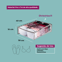 Ver imagem 2 de Colmeia Organizadora Gaveta Roupa Premium para Sutiãs Camisetas 40x30x10cm Cor: Cinza