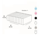 Ver imagem 5 de Colmeia Organizadora Gaveta Roupa Premium para Sutiãs Camisetas 40x30x10cm Cor: Cinza