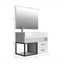 Ver imagem 2 de Gabinete Banheiro com Cuba e Espelheira 80cm Multimóveis Cr10071 Branco