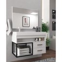 Ver imagem 1 de Gabinete Banheiro com Cuba e Espelheira 80cm Multimóveis Cr10071 Branco