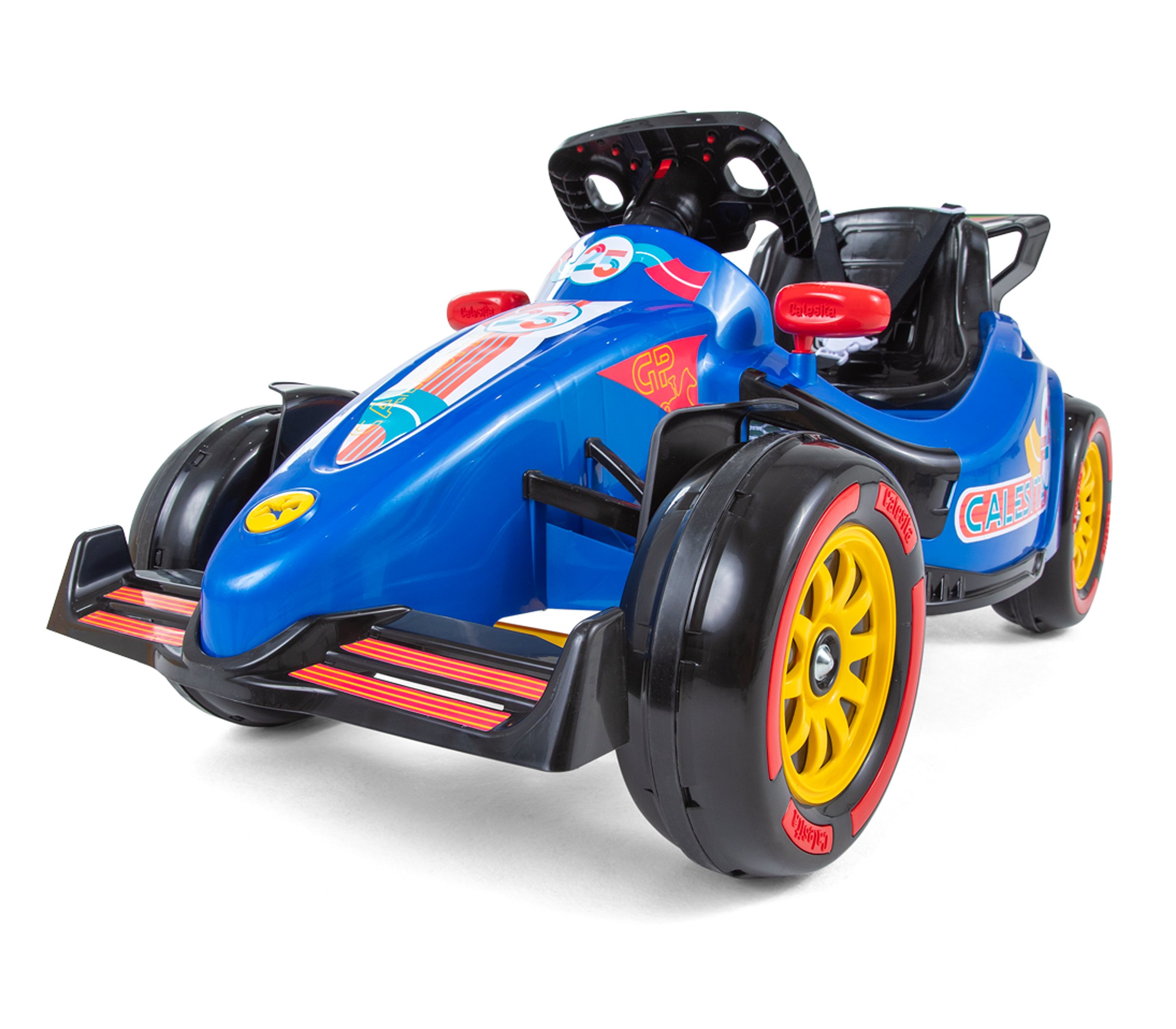 Carrinho de Passeio e Pedal Corrida Formula 1 F25 para Criança Brinquedo Infantil Andador Cor Azul - 4