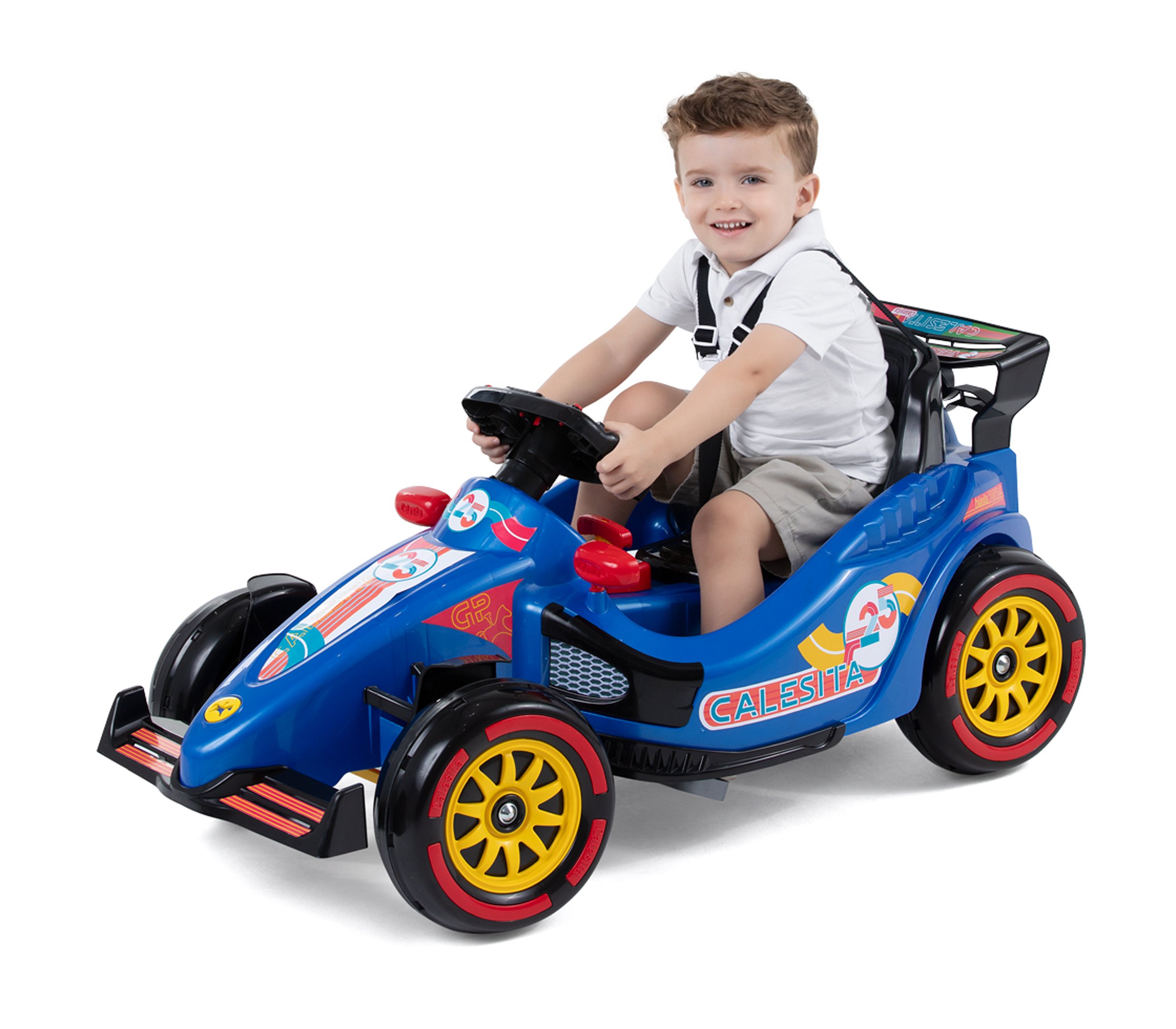 Carrinho de Passeio e Pedal Corrida Formula 1 F25 para Criança Brinquedo Infantil Andador Cor Azul