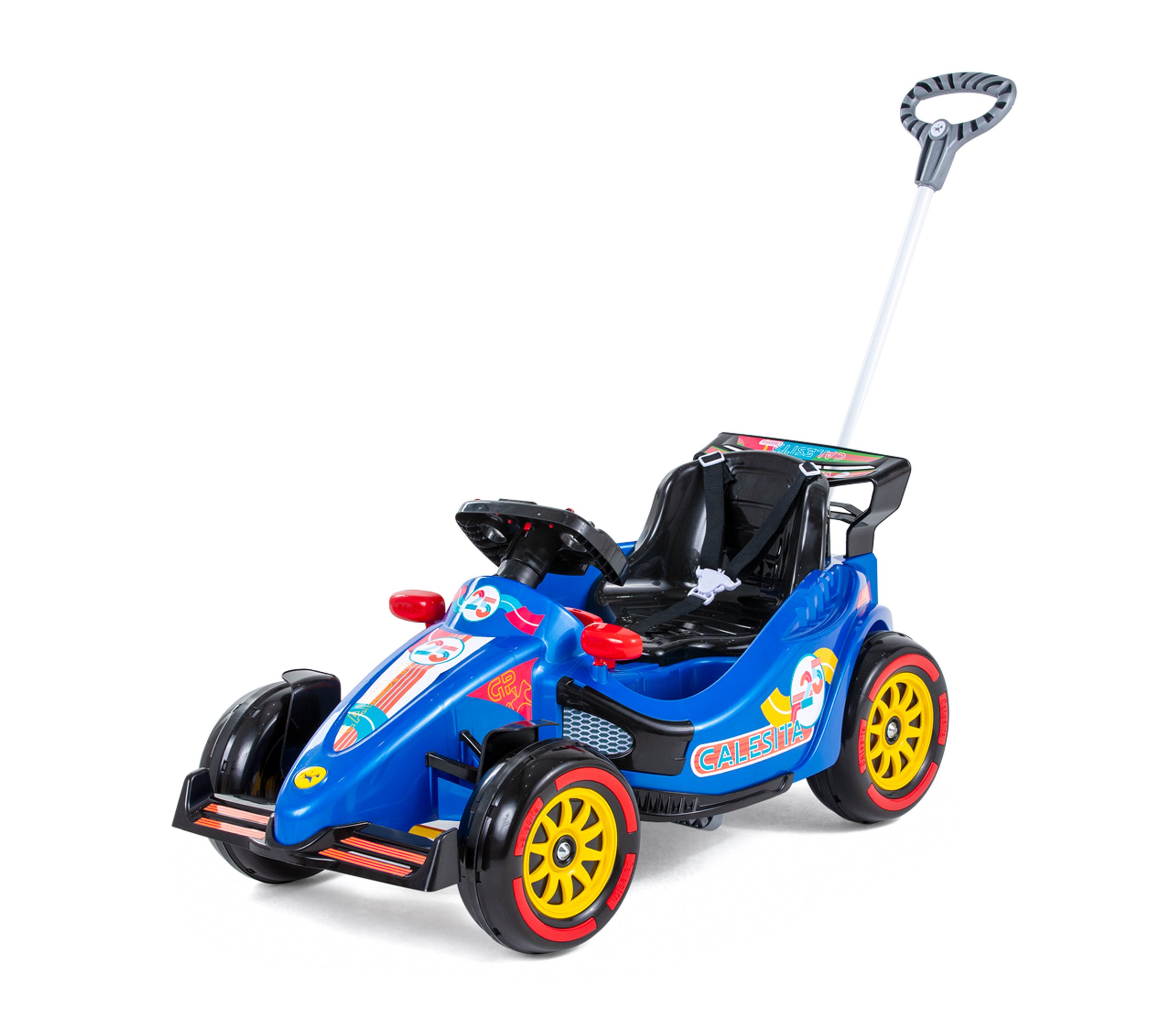 Carrinho de Passeio e Pedal Corrida Formula 1 F25 para Criança Brinquedo Infantil Andador Cor Azul - 9