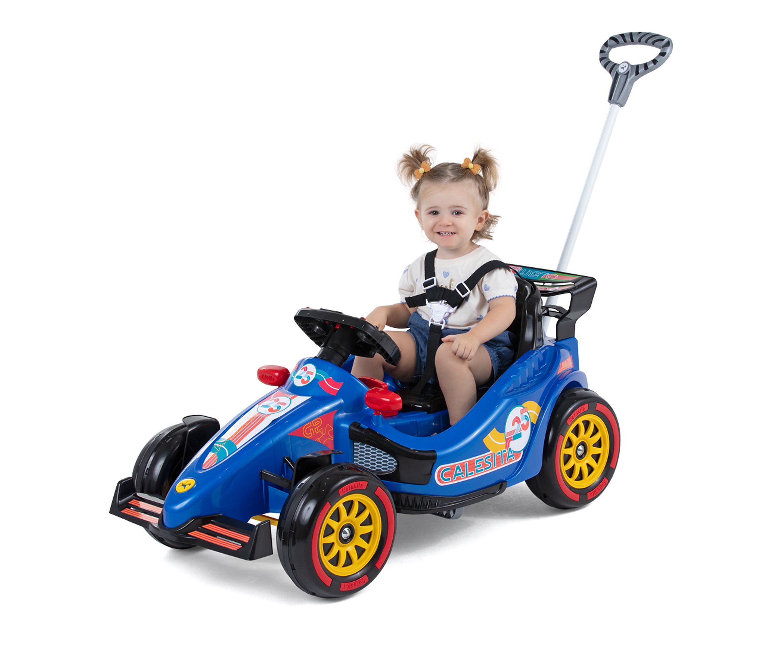 Carrinho de Passeio e Pedal Corrida Formula 1 F25 para Criança Brinquedo Infantil Andador Cor Azul - 2