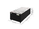 Ver imagem 2 de Cama Box Marrom + Colchão Solteiro Smart Classic Preto (88x188x64) - Molas Ensacadas - Plumatex