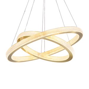 Lustre Pendente Skylight Saturno Dourado 3056 Led Bivolt Dourado