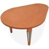 Mesa De Centro Oval Elon Ozki 98 Cm Madeira Eucalipto Cedro Corda Chata Prata - 4