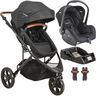 Carrinho de Bebe Moises Bebe Conforto e Base Kiddo Trek Preto - 1