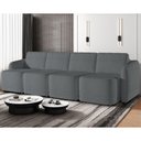 Ver imagem 2 de Sofá Cama para Sala de Estar 4 Lugares 316cm Montserrat K01 Bouclê Cinza - Lyam Decor