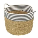 Ver imagem 1 de Cesto Patay Natural Cinza e Branco – 34cm Or Design
