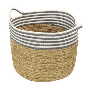 Cesto Patay Natural Cinza e Branco – 34cm Or Design