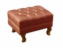 Ver imagem 1 de Puff Banqueta Dom Pedro Chesterfield Retangular Sala, Quarto, Recepção - Couríssimo Marrom