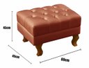 Ver imagem 2 de Puff Banqueta Dom Pedro Chesterfield Retangular Sala, Quarto, Recepção - Couríssimo Marrom