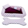 Kit Cama Pet Cachorro ou Gato Realeza Rosa Tam: G 04 Peças [f101] - 1
