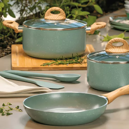 Frigideira Wok Tampa 3,4l Indução Espátula Silicone Verde - 1