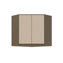 Ver imagem 6 de Armário Aéreo de Canto para Cozinha Lora 79cm 2 Portas MDF Duna-Cristal Casa 812