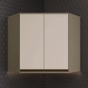 Ver imagem 1 de Armário Aéreo de Canto para Cozinha Lora 79cm 2 Portas MDF Duna-Cristal Casa 812