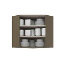 Ver imagem 4 de Armário Aéreo de Canto para Cozinha Lora 79cm 2 Portas MDF Duna-Cristal Casa 812