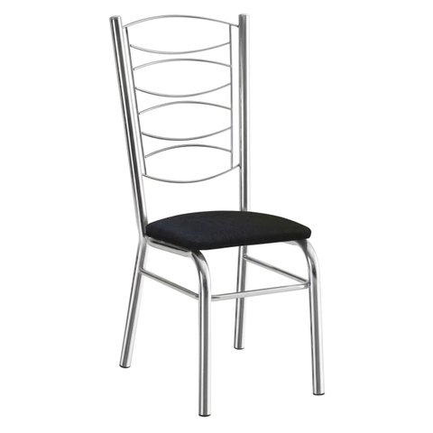 Cadeira Cromada com Reforço,tubo Grosso, Suporte 150 Kgs para Cozinha,sala de Jantar e Restaurante-a
