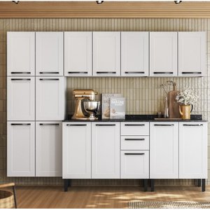 Cozinha Modulada em Aço 5 Peças 16 Portas 2 Gavetas Florença Itatiaia