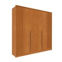 Ver imagem 3 de Guarda Roupa Casal 6 Portas Ripado 4 Gavetas 244cm Nova York com Espelho Yescasa Marrom/Cinamomo